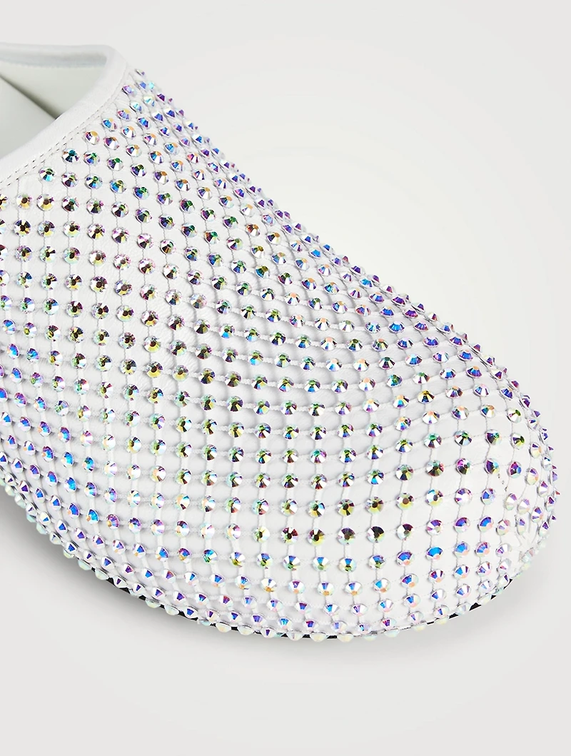 Fussbett Crystal Mesh Leather Sabots