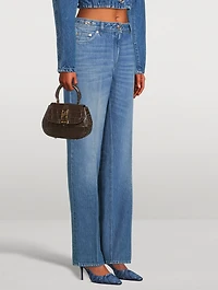 Medusa '95 Barocco Denim Slingback Pumps
