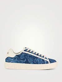 La Greca Barocco Denim Sneakers