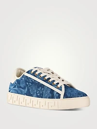 La Greca Barocco Denim Sneakers