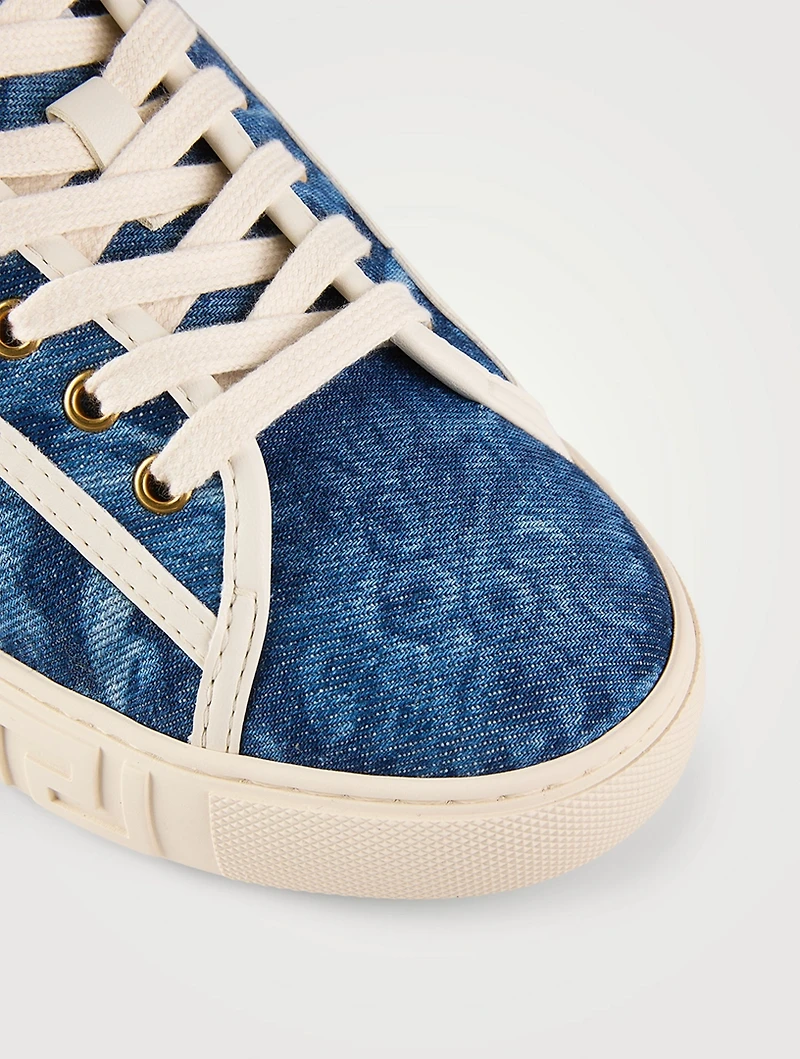 La Greca Barocco Denim Sneakers