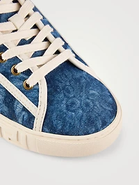 La Greca Barocco Denim Sneakers