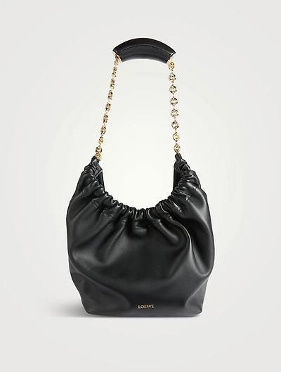 Small Squeeze Leather Shoulder Bag