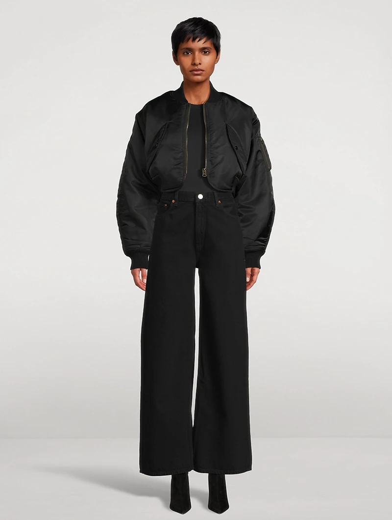 Cropped Bomber Jacket