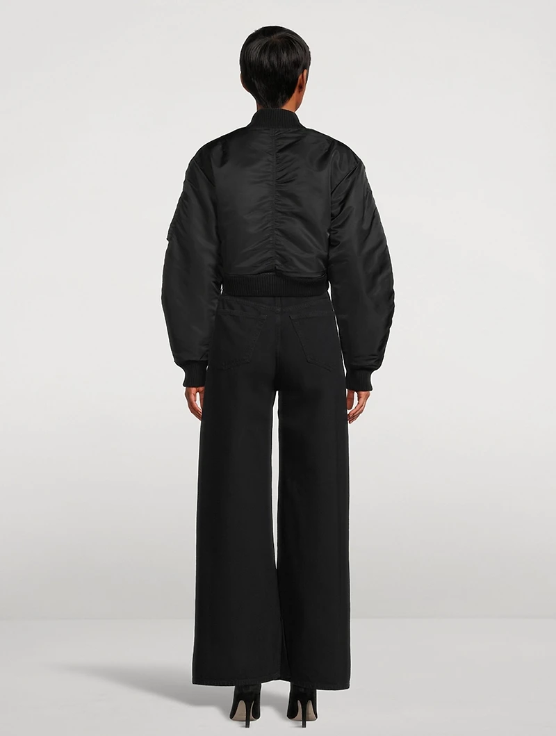 Cropped Bomber Jacket