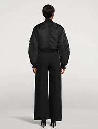 Cropped Bomber Jacket