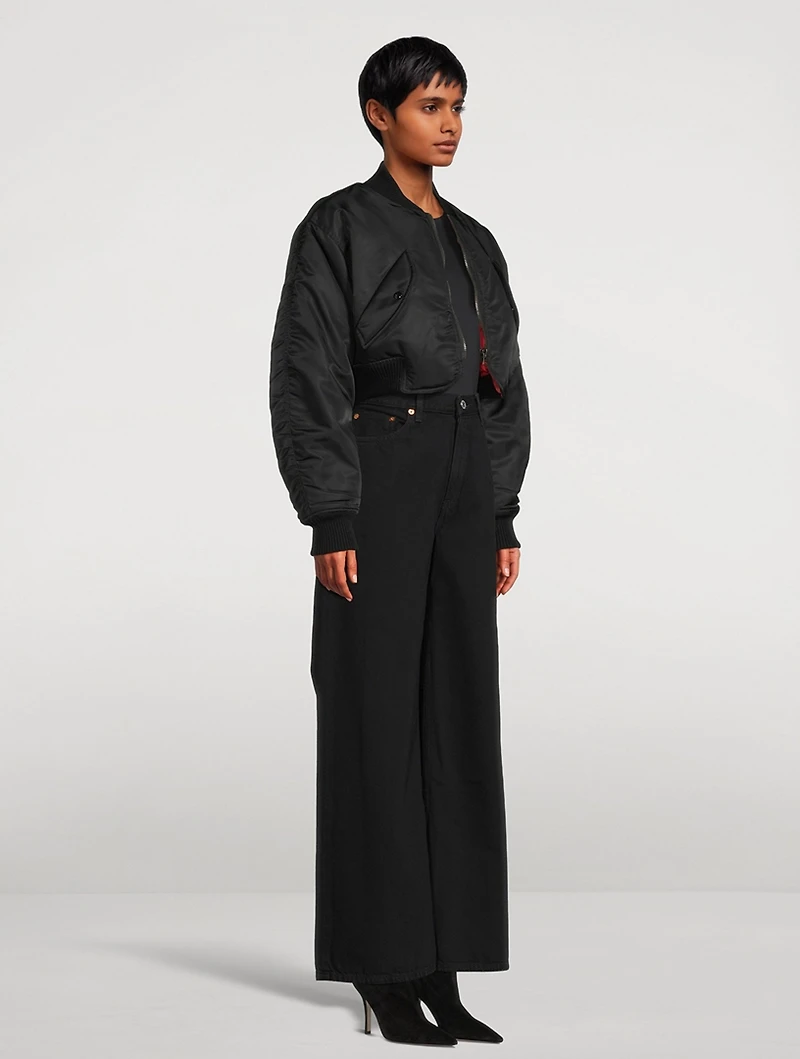 Cropped Bomber Jacket