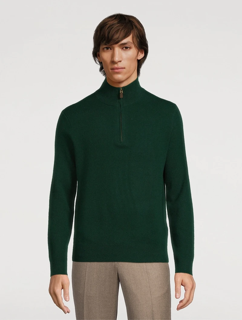 Wool Quarter-Zip Sweater