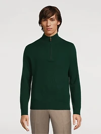 Wool Quarter-Zip Sweater
