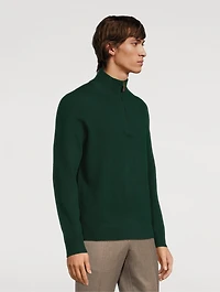 Wool Quarter-Zip Sweater
