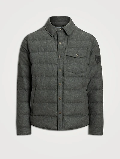 Quilted Wool-Blend Down Jacket