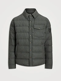 Quilted Wool-Blend Down Jacket