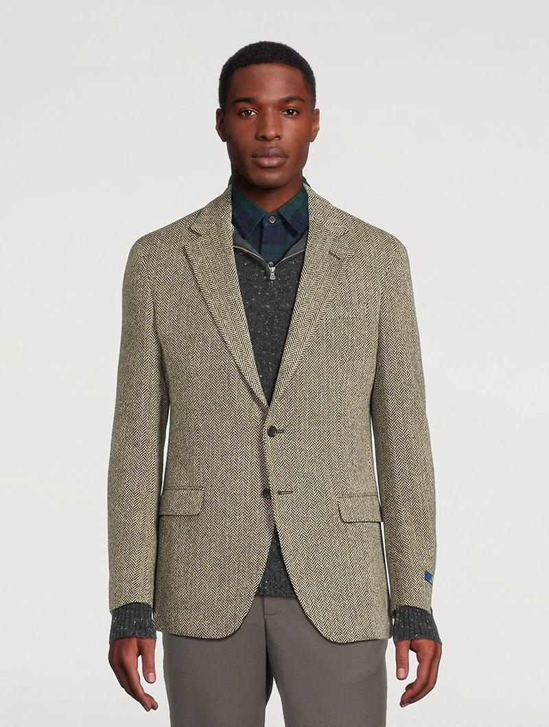 Soft Herringbone Sport Coat