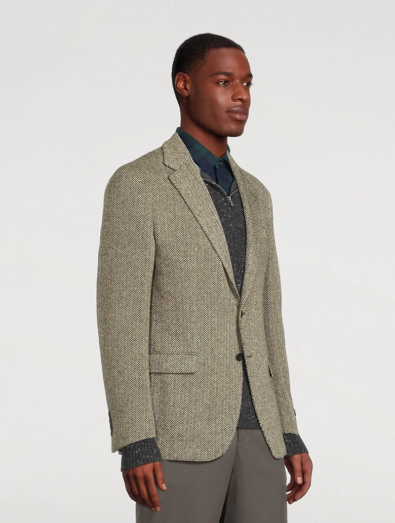 Soft Herringbone Sport Coat