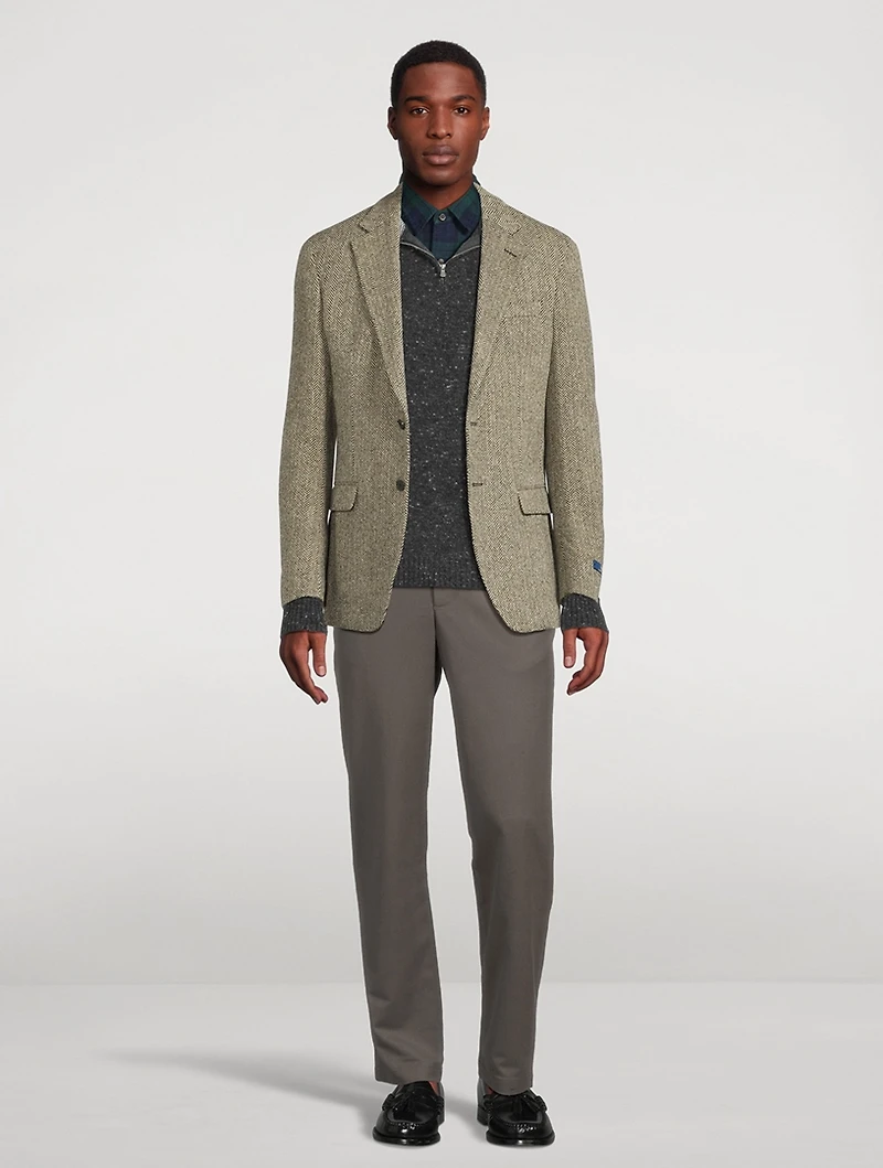 Soft Herringbone Sport Coat
