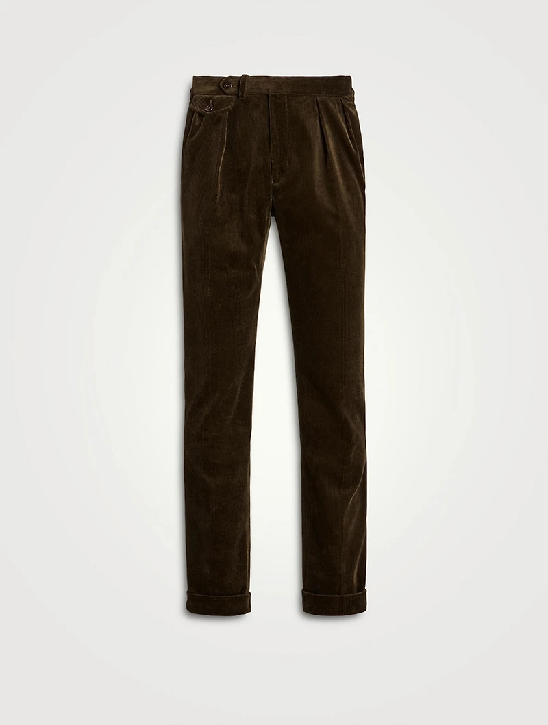 Pleated Corduroy Suit Pants