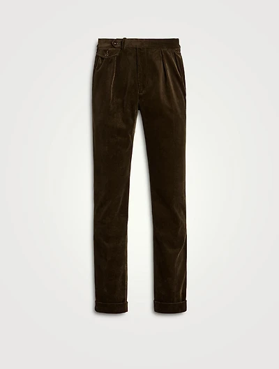 Pleated Corduroy Suit Pants