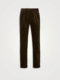 Pleated Corduroy Suit Pants