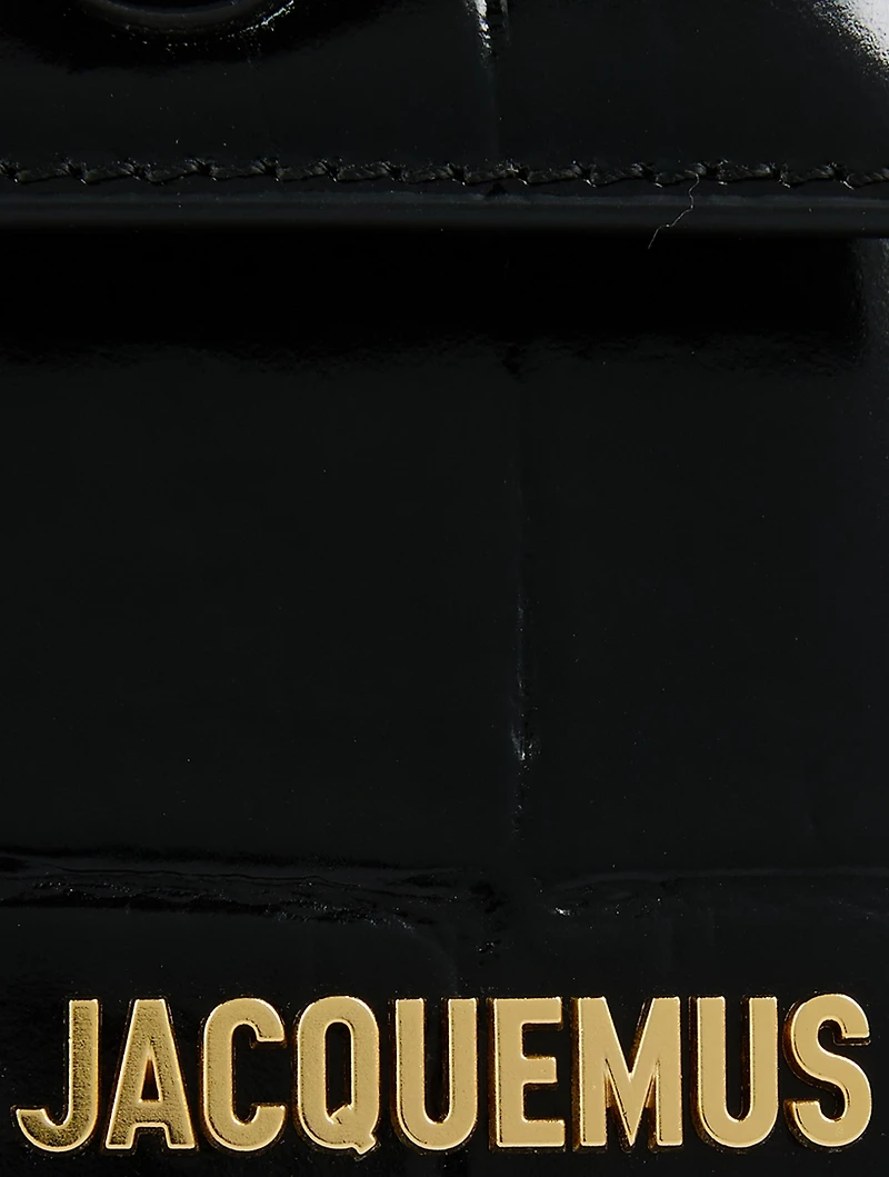 Le Chiquito Moyen Boucle Croc-Embossed Leather Bag