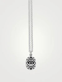 Silver Evil Eye Pendant Necklace