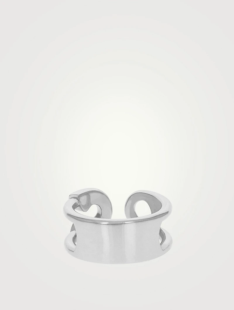 Silver Safety Pin Ring