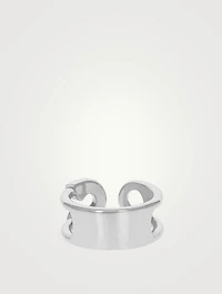 Silver Safety Pin Ring