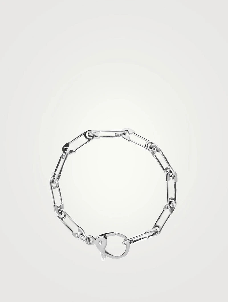 Silver Safety Pin Bracelet