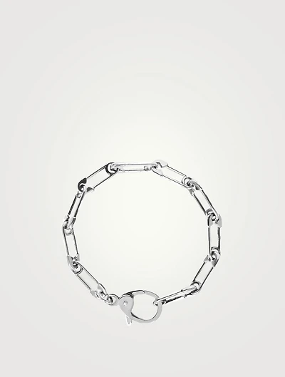 Silver Safety Pin Bracelet