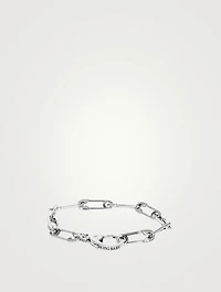 Silver Safety Pin Bracelet