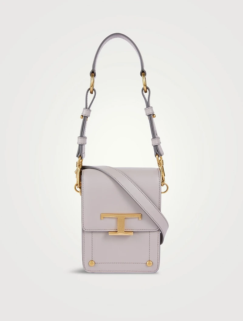 Micro T Timeless Leather Crossbody Phone Case