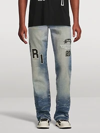 Straight-Leg Jeans With Hockey Logo