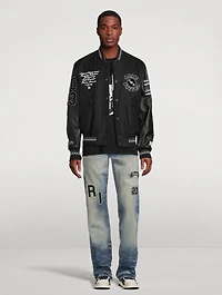 Straight-Leg Jeans With Hockey Logo