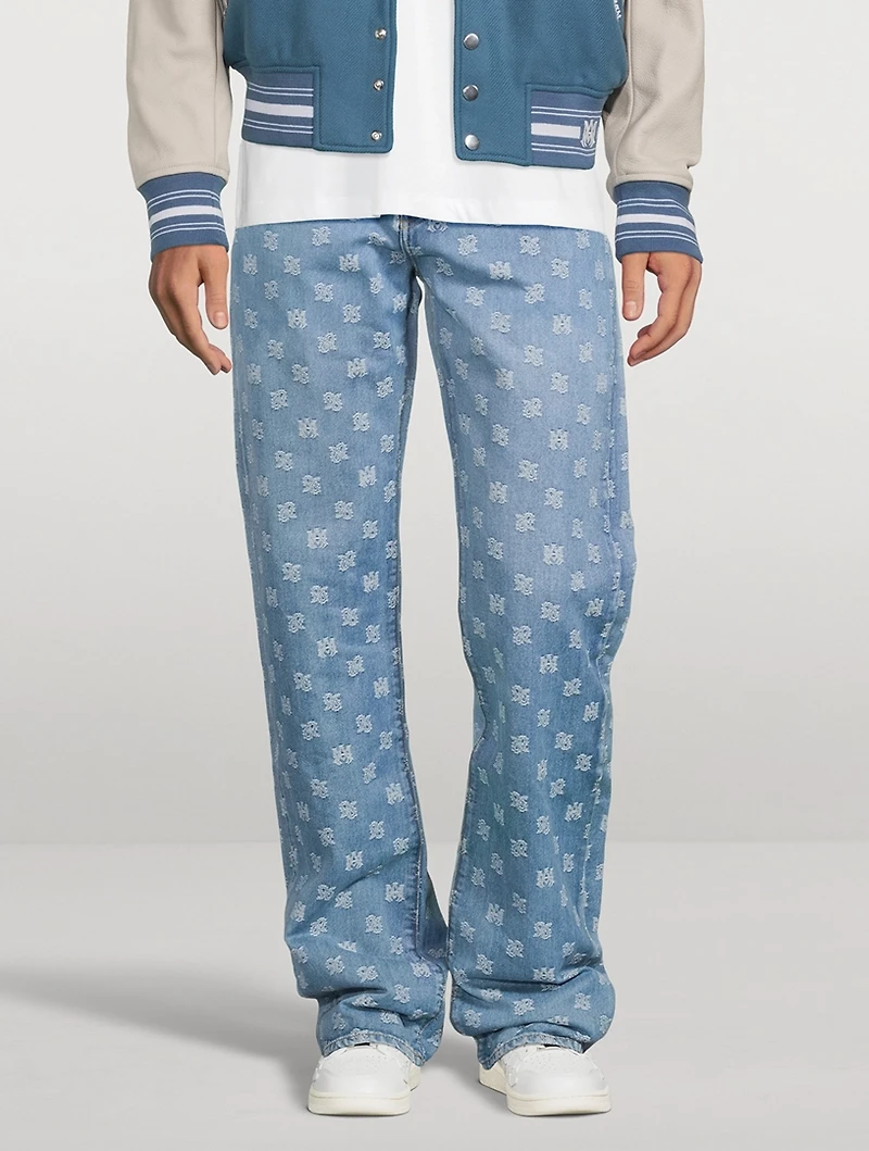 M.A. Paisley Straight-Leg Jeans