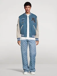 M.A. Paisley Straight-Leg Jeans