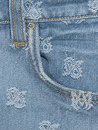 M.A. Paisley Straight-Leg Jeans