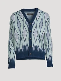 Argyle Mohair And Alpaca Cardigan
