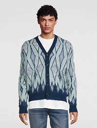 Argyle Mohair And Alpaca Cardigan