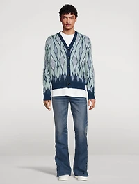 Argyle Mohair And Alpaca Cardigan