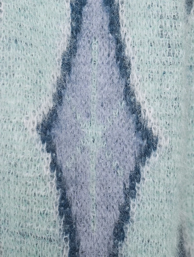 Argyle Mohair And Alpaca Cardigan