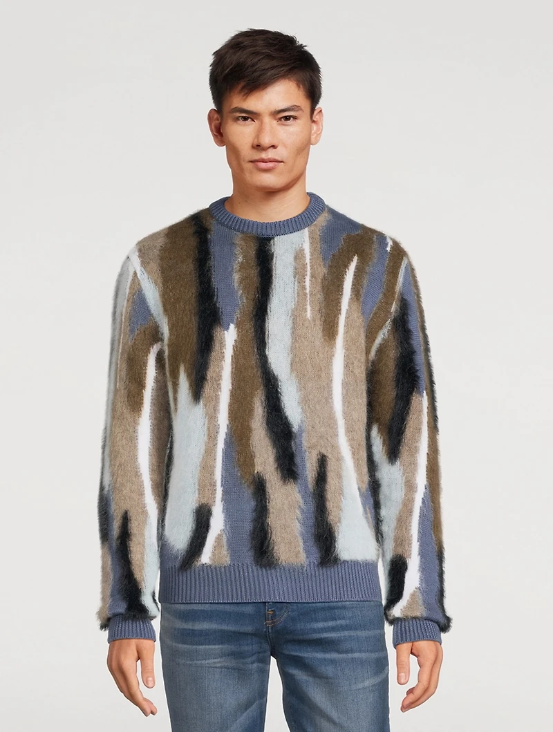 Wool Mohair Crewneck Sweater