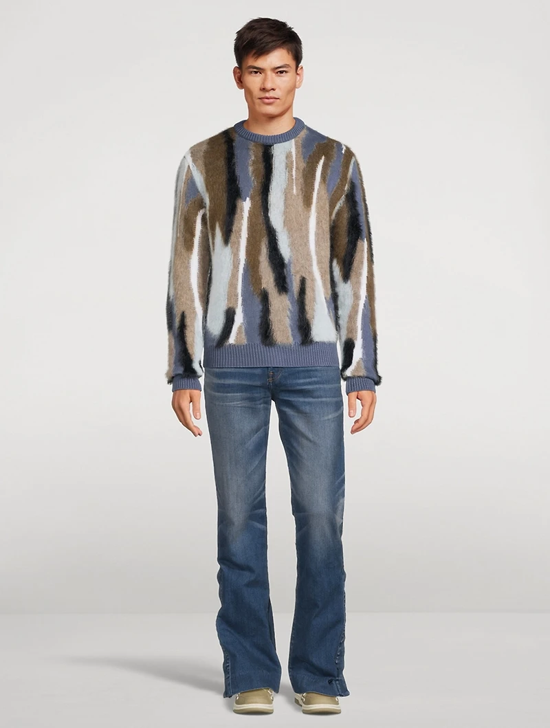 Wool Mohair Crewneck Sweater