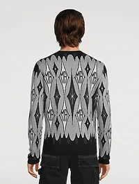 Wool Argyle Jacquard Sweater