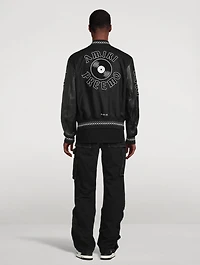 Premier Wool-Blend And Leather Varsity Jacket