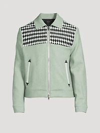 Wool-Blend Jacket With Diamond Embroidery