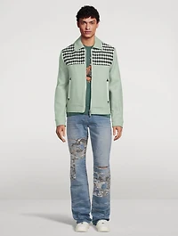 Wool-Blend Jacket With Diamond Embroidery