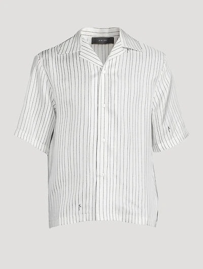 Silk Script Short-Sleeve Shirt