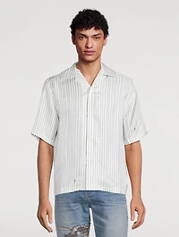 Silk Script Short-Sleeve Shirt