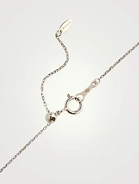 18K White Gold Cross Necklace With Diamonds