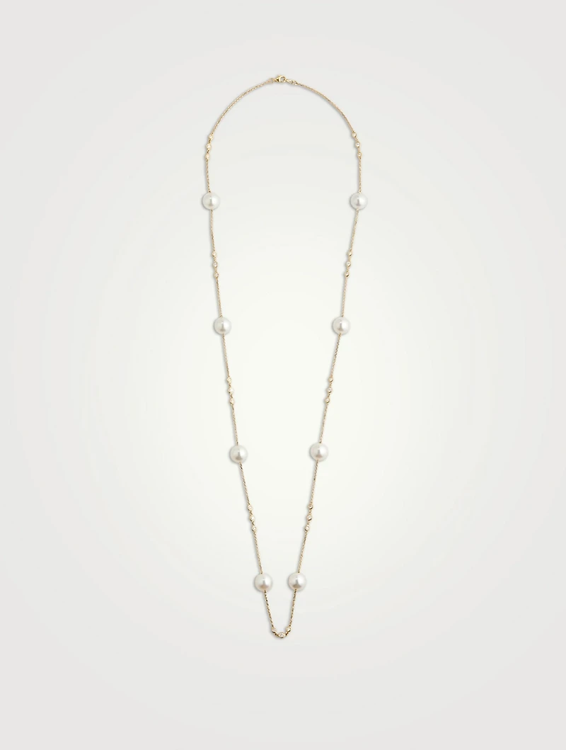 Aurelia 18K Gold South Sea Pearl And Diamond Necklace