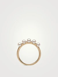 Eclipse 18K Gold Akoya Pearl And Diamond Ring